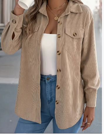 SFRCORD®  Premium Corduroy Oversized Shirt Jacket - Vintage-Inspired Casual Elegance