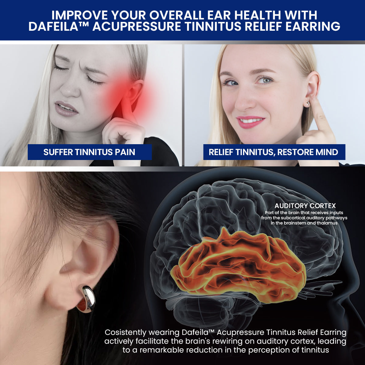 Dafeila™ Acupressure Tinnitus Relief Earring🤍